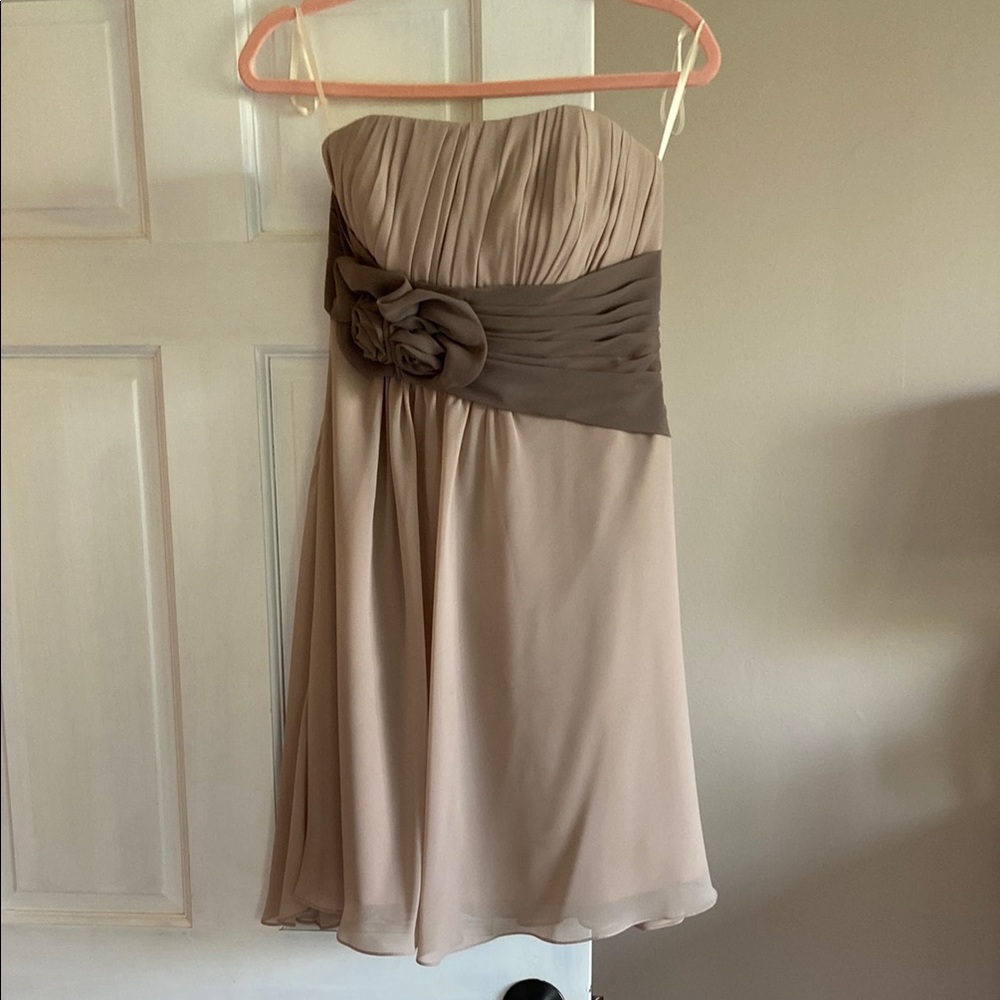Allure Bridals Strapless Champagne Color Dress